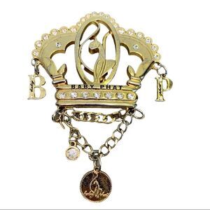 BABY PHAT vintage rare unique gold tone charm belt buckle